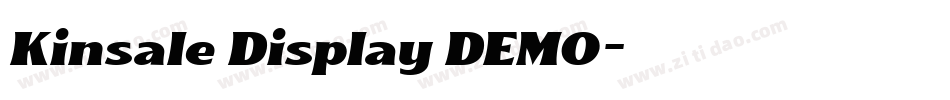 Kinsale Display DEMO字体转换